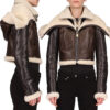 Crop Shearling Aviator