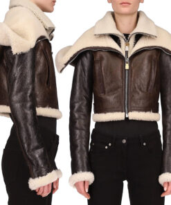 Crop Shearling Aviator