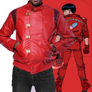 Akira Shotaro Kaneda Capsule Leather Jacket, Stylish Biker Wear, Handcrafted Leather Cosplay Anime Gift