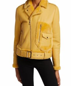 Women's Flying Shearling Aviator Leather Jacket Women Flight B3 Sheepskin Bomber Casual Fashion Jacket RAF Aviator Flying Bomber Jacket
