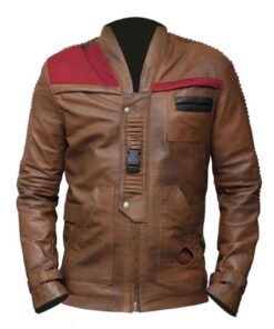 Retro Style Celebrity Movie Costume Leather Jacket Mens Wax Light Brown Real Sheepskin Leather Halloween Cosplay Comic Party Coat