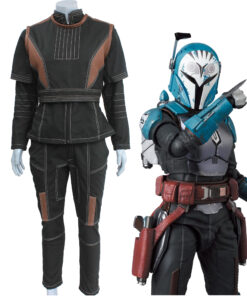 Bo Katan Inspired Mandalorian Flight Suit, Bo Katan Flight Suit Star Wars Cosplay Costume 3 Piece Soft Parts Flak Vest And Suit