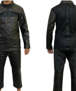 Real Leather Darth Vader Costume, Inspired Darth Vader Outfit with Jacket and Pants, Black Mandalorian Cosplay Suit