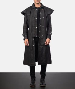 Maverick Black Leather Duster - Timeless Elegance, Modern Edge, and Unmatched Comfort