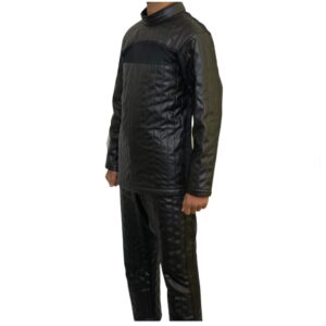 Real Leather Darth Vader Costume, Inspired Darth Vader Outfit with Jacket and Pants, Black Mandalorian Cosplay Suit