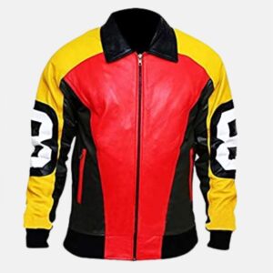 Vintage 8 Ball Leather Jacket by Michael Hoban - Iconic 90s Fashion