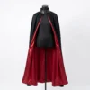 Black & Red Darth Vader High Collar Cape | Sith Lord Cosplay Cloak | Premium Handmade Costume Cape