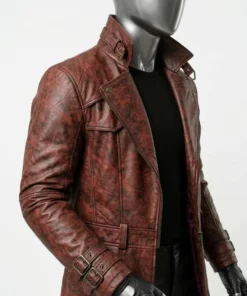 Dante Inspired Cosplay Costume, Devil May Cry Red Leather Coat, Pants & Gloves
