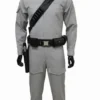 Weathered Gray Flight Suit with Belt | Bounty Hunter Cosplay Costume | Sci-Fi Pilot Uniform