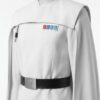 White Imperial Officer Cosplay Costume, Sci-Fi Military Uniform with Cape & Belt