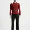 Star Trek Inspired Red Starfleet Officer Costume, Shirt, Pants & Belt