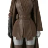 Jedi Inspired Costume Set, Hooded Cloak, Brown Tunic Dress, Fantasy Cosplay Outfit for Women