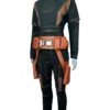 Bo-Katan Kryze Mandalorian Costume with Leather Belt, Star Wars Women’s Flight Suit, Bounty Hunter Cosplay Outfit