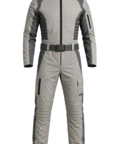 Futuristic Space Pilot Flight Suit - Handcrafted Gray Sci-Fi Jumpsuit, Tactical Cyberpunk Cosplay Gear